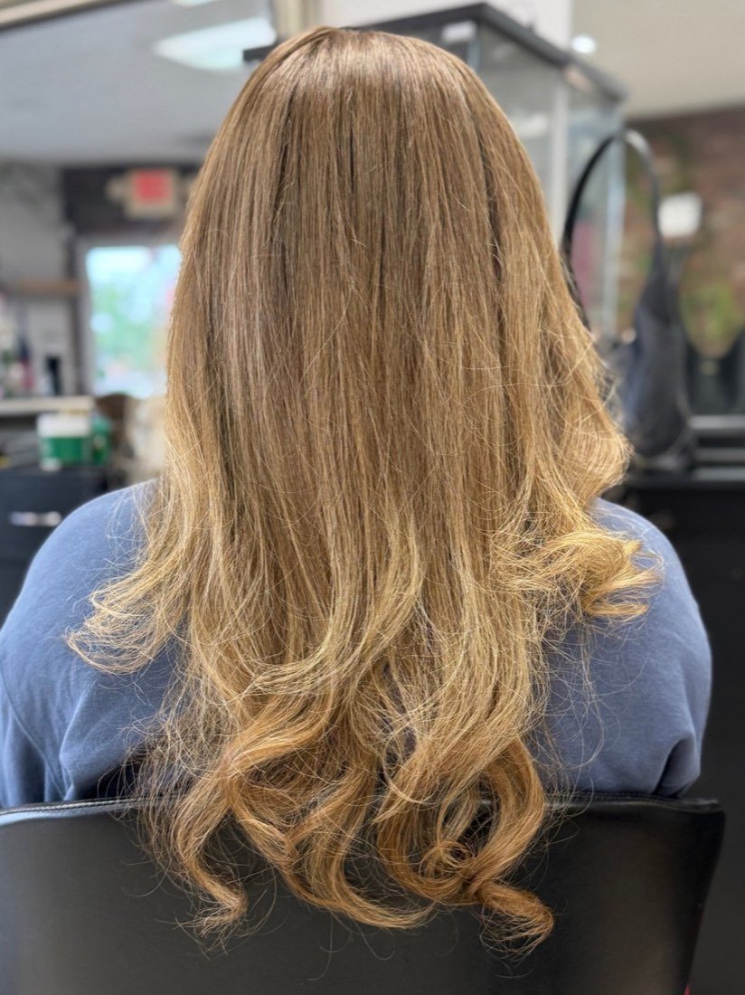 Golden blonde hair at Beauty Temple